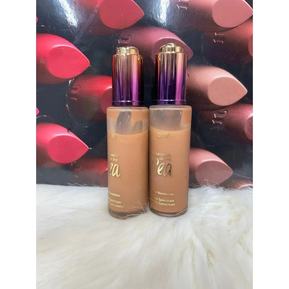 Lot of 2 tarte rainforest of the sea foundations deep honey